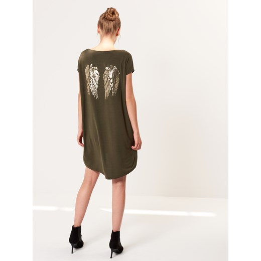 Mohito - Lekka sukienka z cekinową aplikacją na plecach - Zielony Mohito  L 