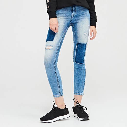 Cropp - Jeansy straight - Niebieski Cropp niebieski 38