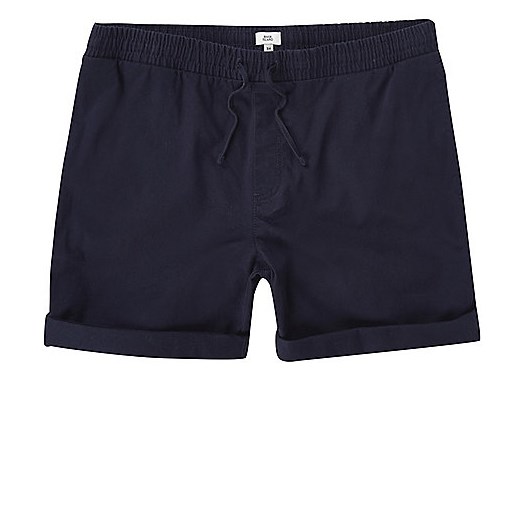 Navy drawcord waist pull-on shorts 