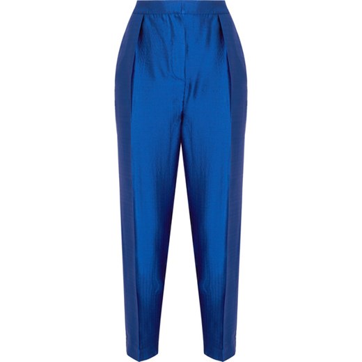 Wool-blend lamé tapered pants niebieski   NET-A-PORTER