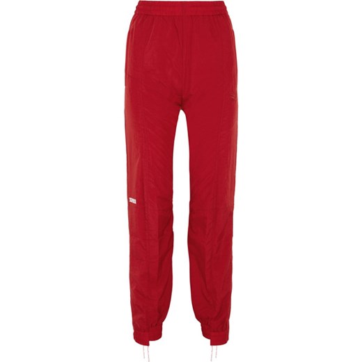 Embroidered shell track pants czerwony   NET-A-PORTER