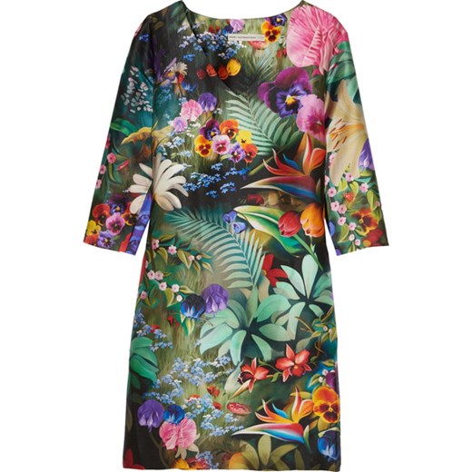 Shea floral-print silk-faille dress    NET-A-PORTER