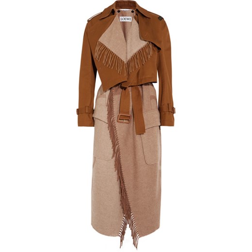 Convertible cotton-canvas and wool and cashmere-blend trench coat    NET-A-PORTER