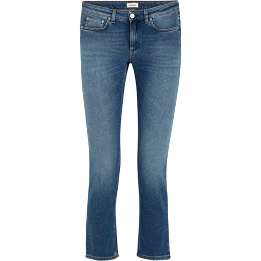 Cropped mid-rise straight-leg jeans szary   NET-A-PORTER