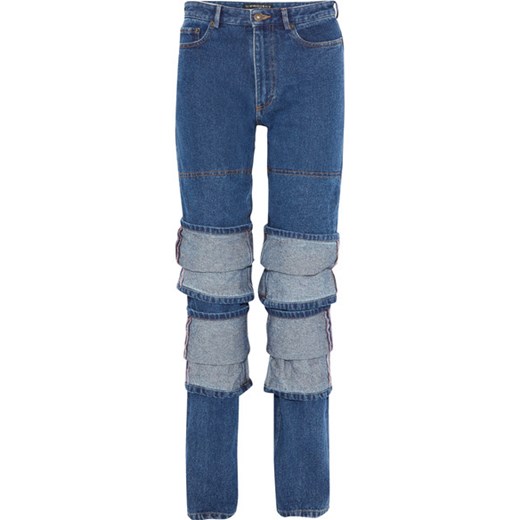 Layered high-rise straight-leg jeans  niebieski  NET-A-PORTER