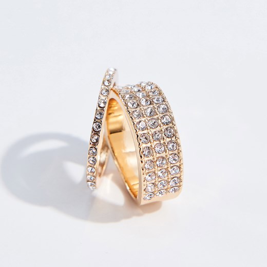 Mohito - Para pierścionków - Złoty Mohito bezowy L 