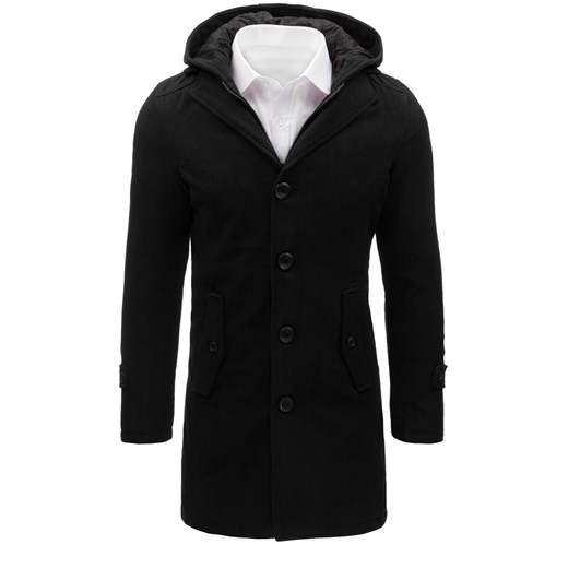 Płaszcz męski czarny (cx0370) Dstreet  XL okazyjna cena  