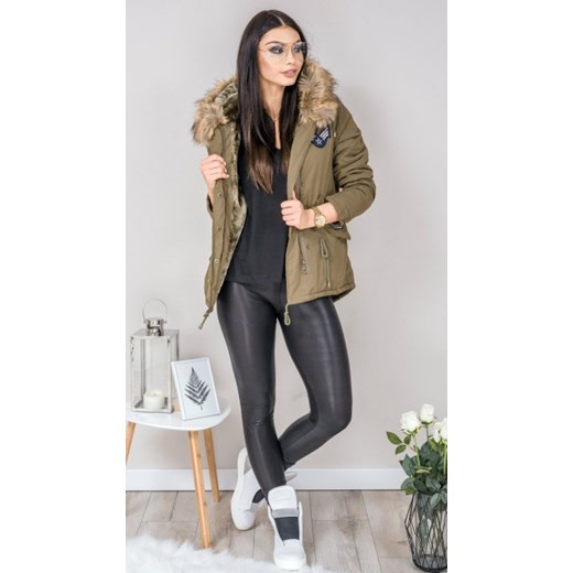 U.S.ARMY KURTKA PARKA PŁASZCZ FUTRO KHAKI S
