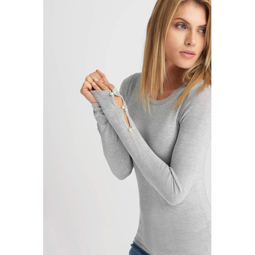 Sweter z ozdobnymi rękawami ORSAY bezowy XL orsay.com