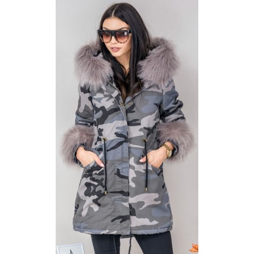 kurtka parka flak futro biale kurtka parka flak futro biale