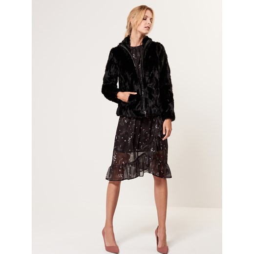Mohito - Kurtka ze sztucznego futerka - Czarny Mohito  34 