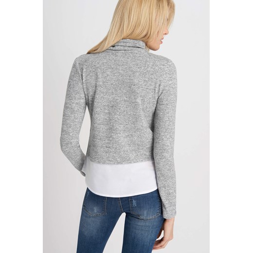 Lekki sweter z imitacją koszuli szary ORSAY M orsay.com