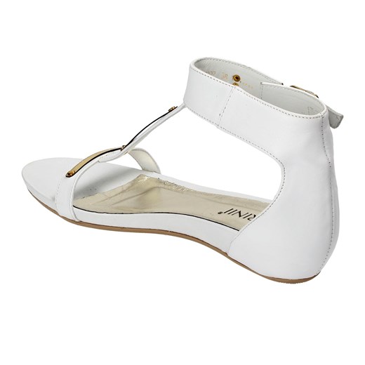 Białe sandały damskie CARINII  Carinii 38 Wojtowicz Awangarda Shoes