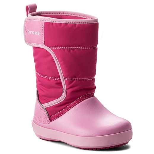 Śniegowce CROCS - Lodgepoint Snow Boot K 204660 Candy Pink/Patry Pink rozowy Crocs 23.5 eobuwie.pl