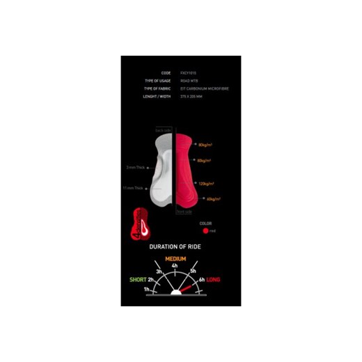 MIMO GEXO ocieplane spodnie rowerowe z wkładką COMP HP bez szelek czarno-czerwone szwy