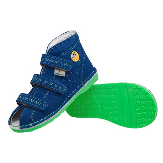 Kapcie profilaktyczne buty DANIELKI T105E T115E Blue Zielony Danielki zielony 28 wyprzedaż NeptunObuwie.pl 
