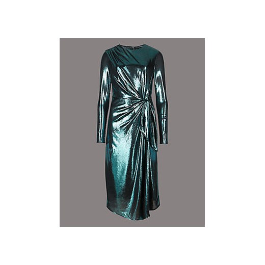 Sparkly Long Sleeve Bodycon Midi Dress   Marks & Spencer  Marks&Spencer