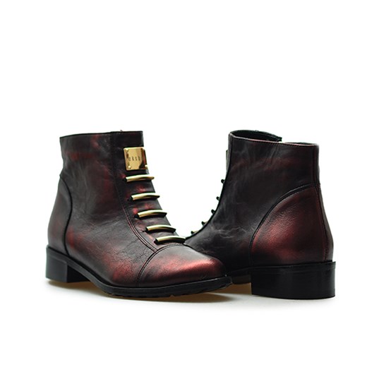 Botki Eksbut 66-4088-F95 Bordowe/Czarne lico
