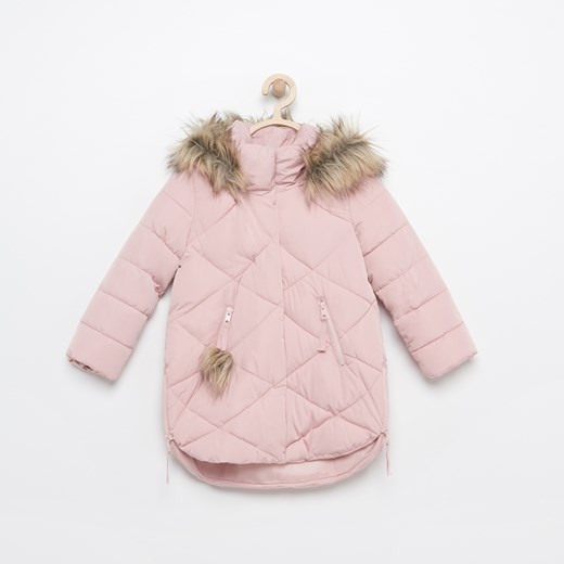 Reserved - Zimowa kurtka z kapturem - Różowy