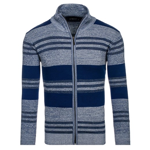 Sweter męski rozpinany niebieski Denley BM6094 Denley.pl  XL promocja  
