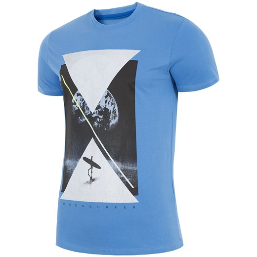 T-shirt męski TSM217 - niebieski  4F  