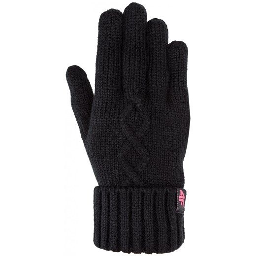 Rękawiczki damskie REDD001z - czarny czarny 4F  
