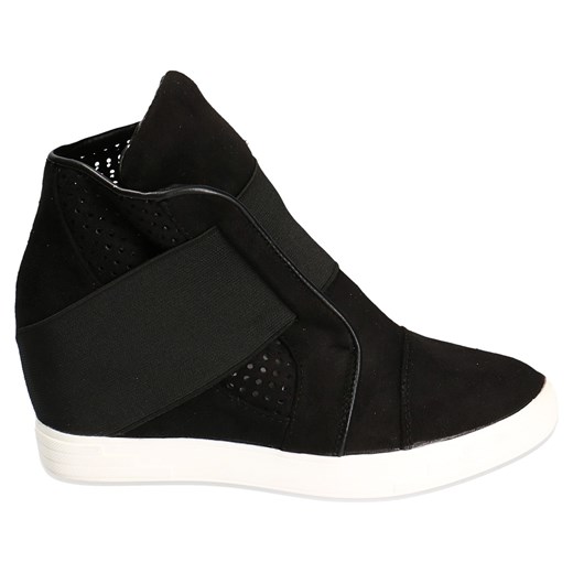 Sneakersy Black Lola AT-0611L zamszowe czarne koturn platforma Bestelle czarny 41 Casadi