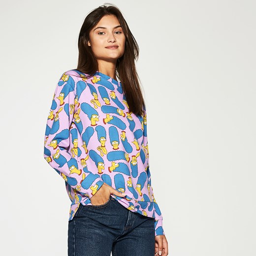 House - Bluza z nadrukiem the simpsons - Wielobarwn House niebieski S 
