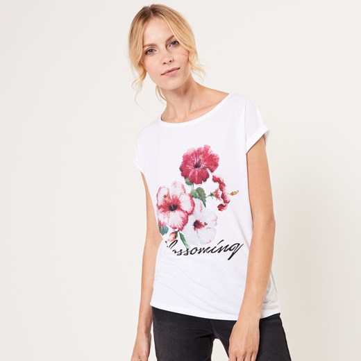 Mohito - Koszulka z kwiatami - Biały Mohito bialy XL 
