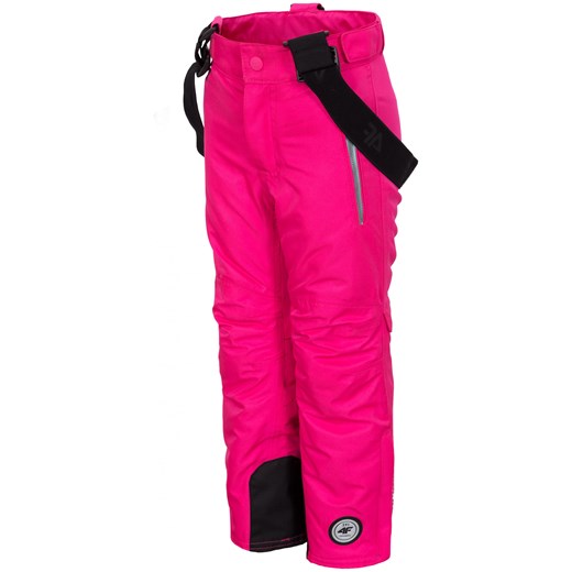 Spodnie narciarskie dla dużych dziewcząt JSPDN401z - różowy 4f Junior rozowy  4F