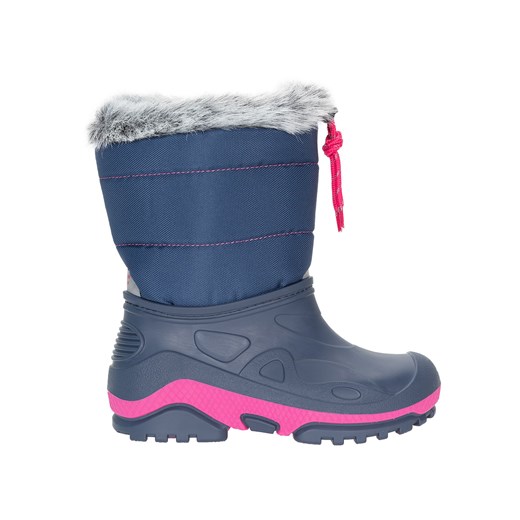Buty zimowe dla małych dziewczynek JOBDW104 - granatowy 4f Junior niebieski  4F
