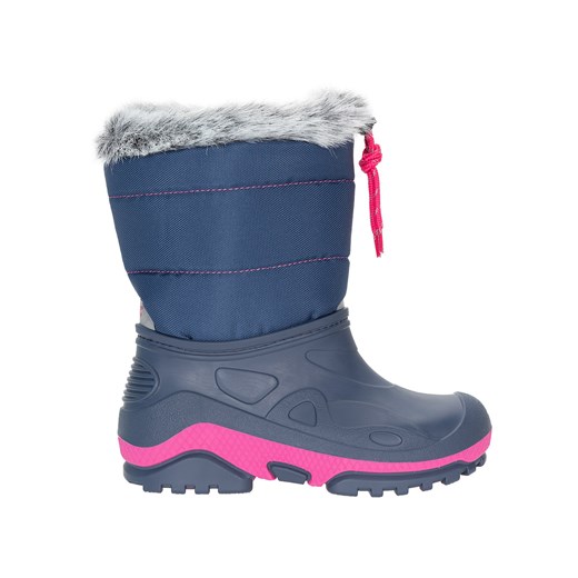 Buty zimowe dla dużych dziewcząt JOBDW204 - granatowy niebieski 4f Junior  4F