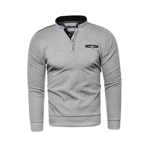 Ciepły sweter męski CMR 8018  - szary Risardi  L 