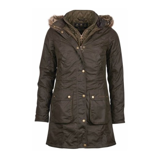 Damska kurtka woskowana-Barbour Helsby Wax Jacket szary Barbour 12 Heritage & Tradition Barbour