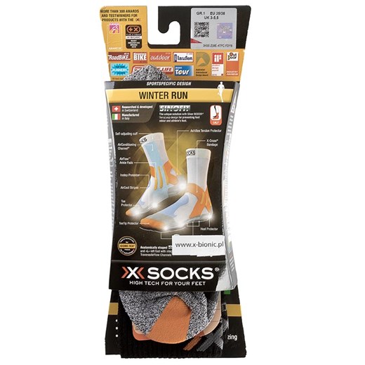 Skarpety Wysokie Unisex X-SOCKS - Winter Run X020243 B000 brazowy X-Socks 45/47 eobuwie.pl