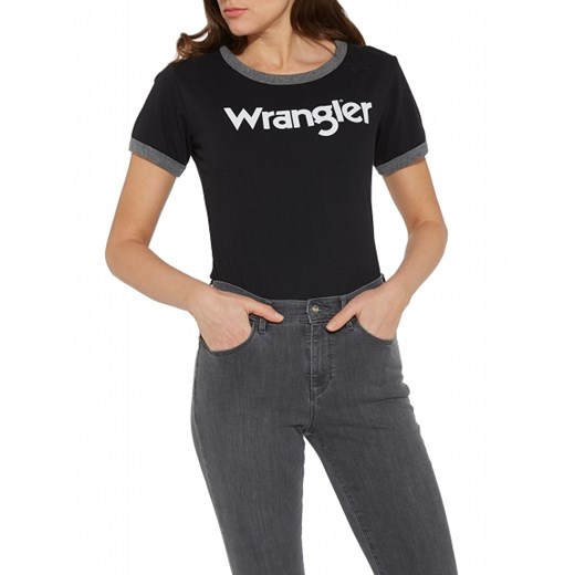 T-shirt Wrangler Retro Kabel W7373G201 R.l  czarny  SMA Wrangler