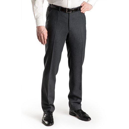 Grafitowe spodnie z tweedu Szczygieł   meskie-spodnie