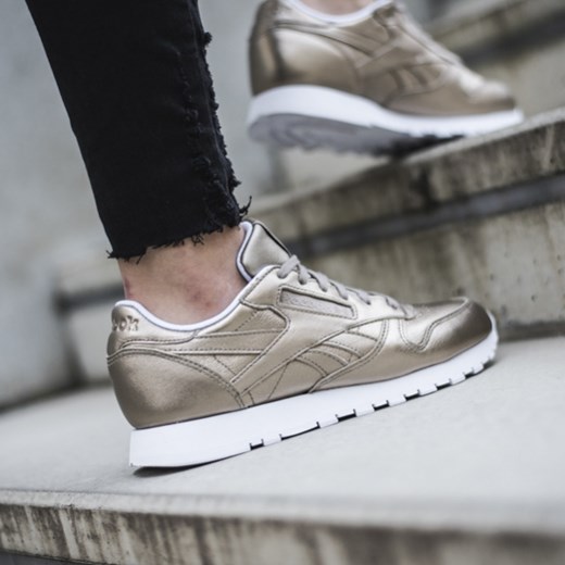 Buty damskie sneakersy Reebok Classic Leather Melted Metal BS7898 - ZŁOTY