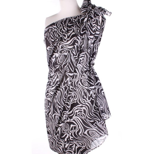 Pareo Chusta Plażowa 110x180 Bawełna czarny biały  szary uniwersalny akcesoriamody