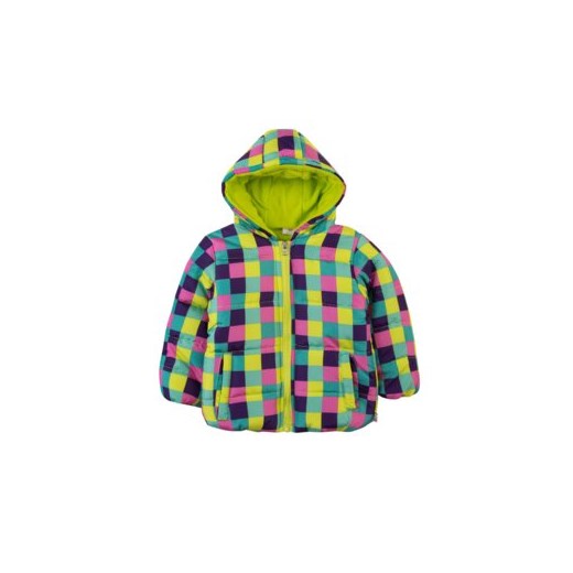 kurtka krótka niemowlęca standardowa, zimowa  z kieszeniami, z kapturem, rozpinana  zielony 98 okazja txm.pl 