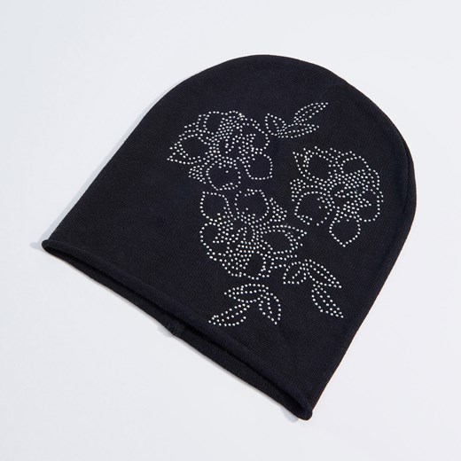 Mohito - Miękka czapka z aplikacją - Czarny Mohito czarny One Size 