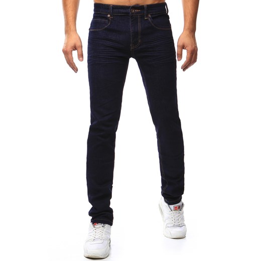 Spodnie jeansowe męskie granatowe (ux1044) czarny Dstreet  