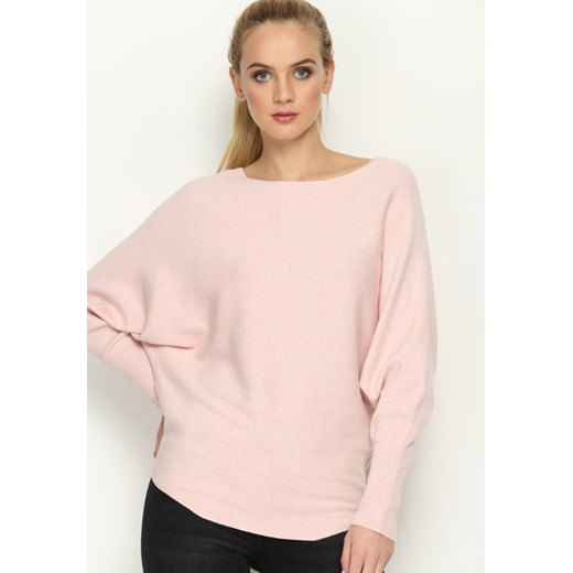 Różowy Sweter Simple Noir   XL/XXL okazja Born2be Odzież 
