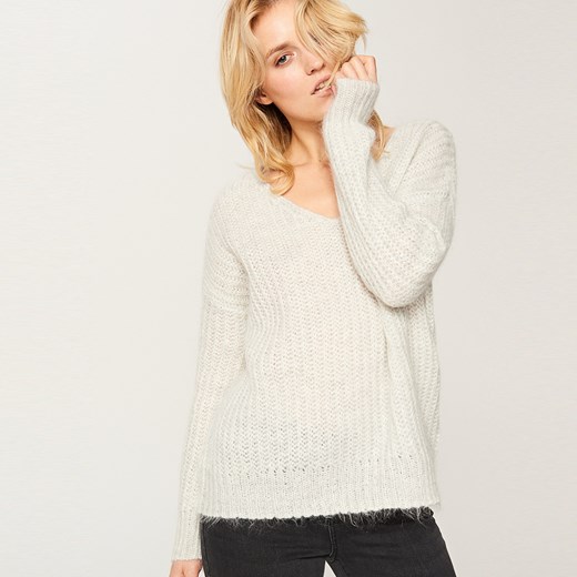 Reserved - Sweter z luźnym splotem - Szary Reserved bezowy L 