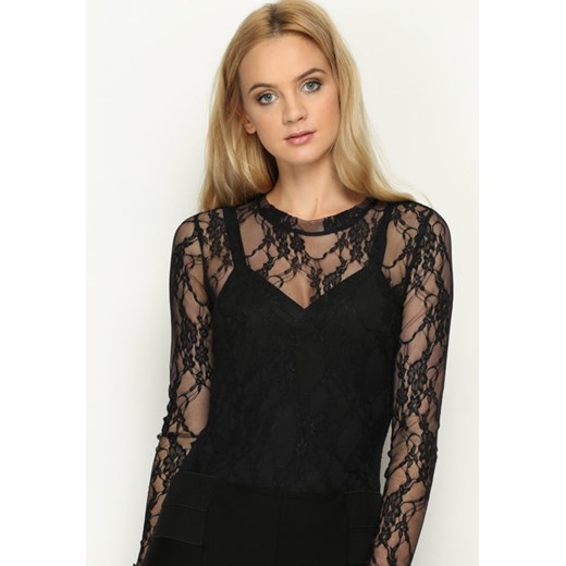 Czarne Body Tulip Lace brazowy  M okazyjna cena Born2be Odzież 