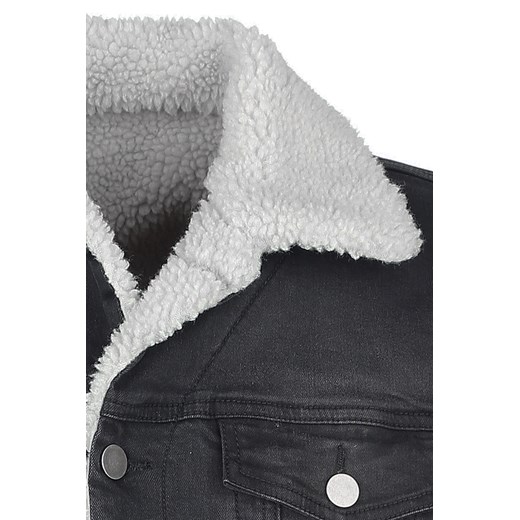 Forplay - Jeans Jacket with Berber Fleece Lining - Kurtka przejściowa - czarny