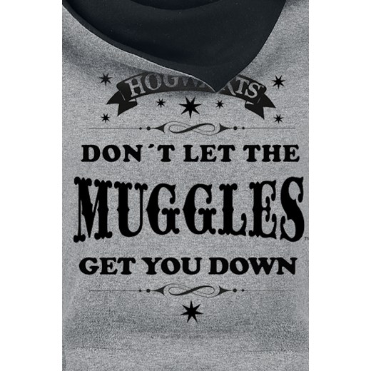 Harry Potter - Muggles - Bluza z kapturem - odcienie szarego ciemnoszary