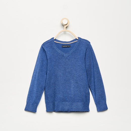 Reserved - Sweter o klasycznym kroju - Niebieski niebieski Reserved 68 