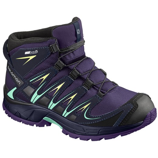 Salomon buty trekkingowe Xa Pro 3D Mid Cswp J Acai/Evening Blue/Biscay Green 35, BEZPŁATNY ODBIÓR: WROCŁAW!
