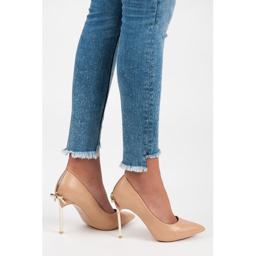 Szpilki ze złotą kokardką AILSA Vices New Collection 40 merg.pl